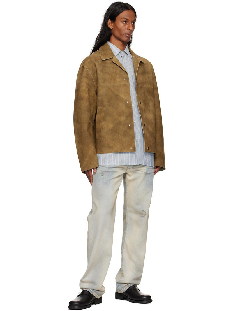 HOPE Tan Boxy Suede Jacket outlook