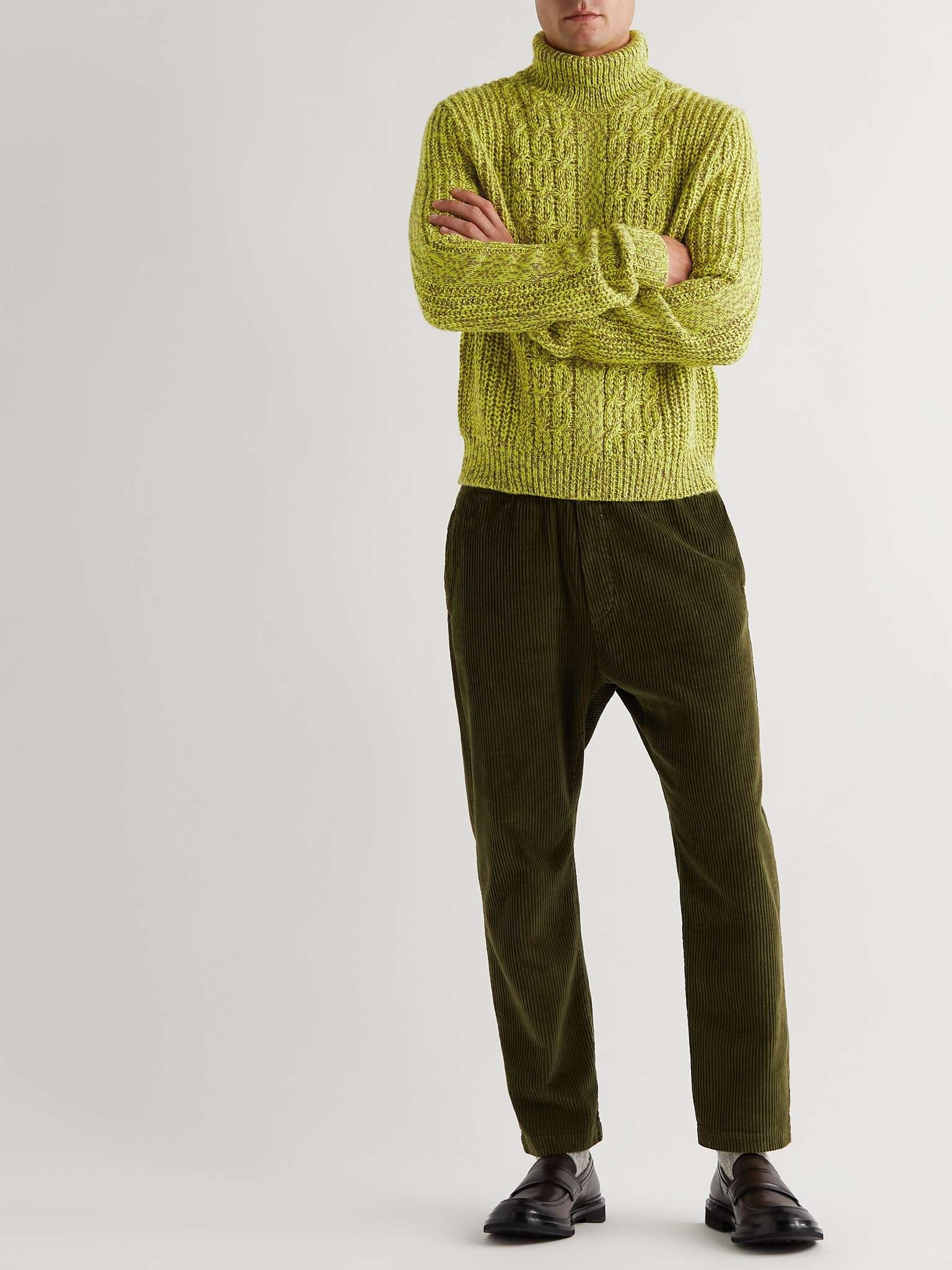 Cable-Knit Wool-Blend Rollneck Sweater - 2