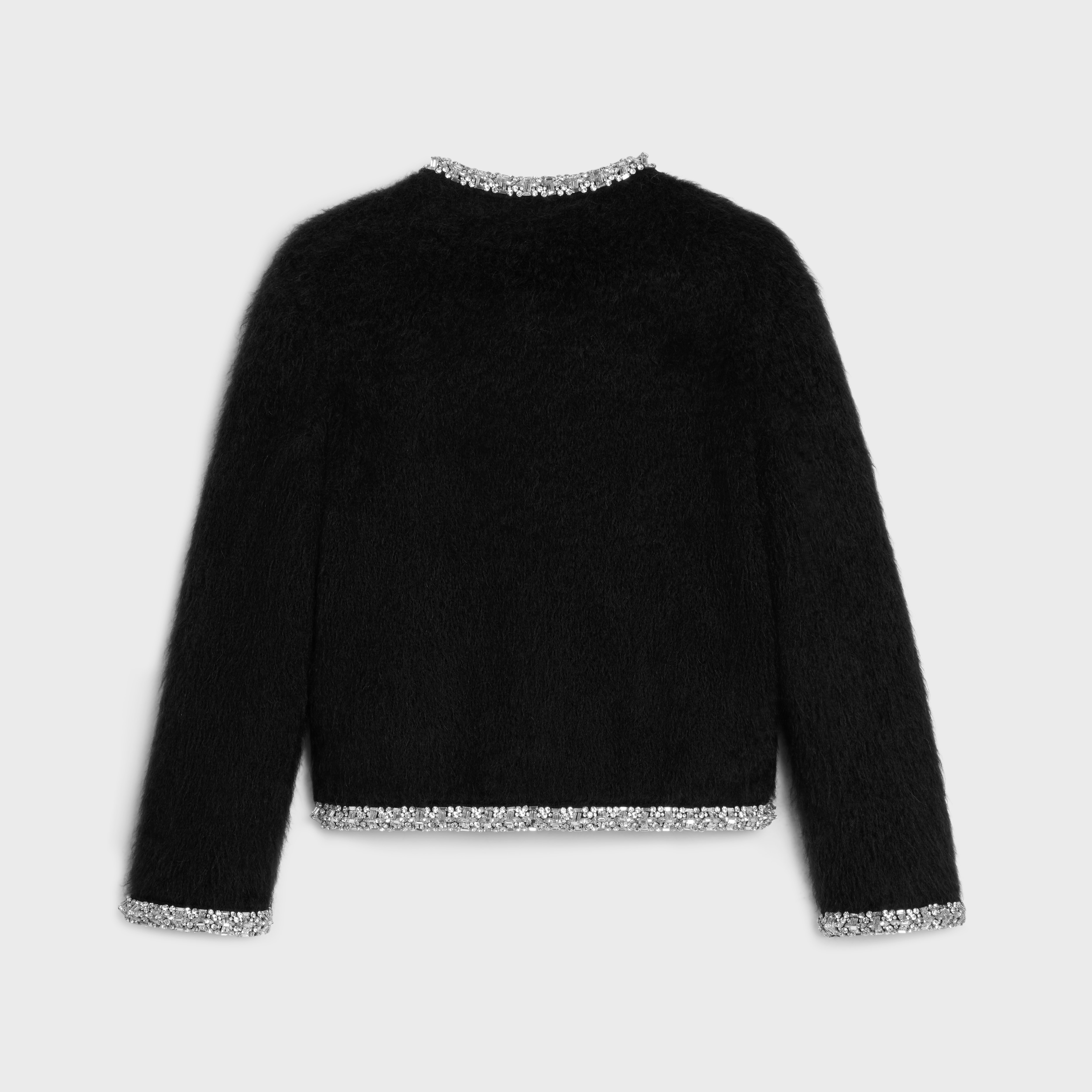 embroidered cardigan in brushed mohair - 2