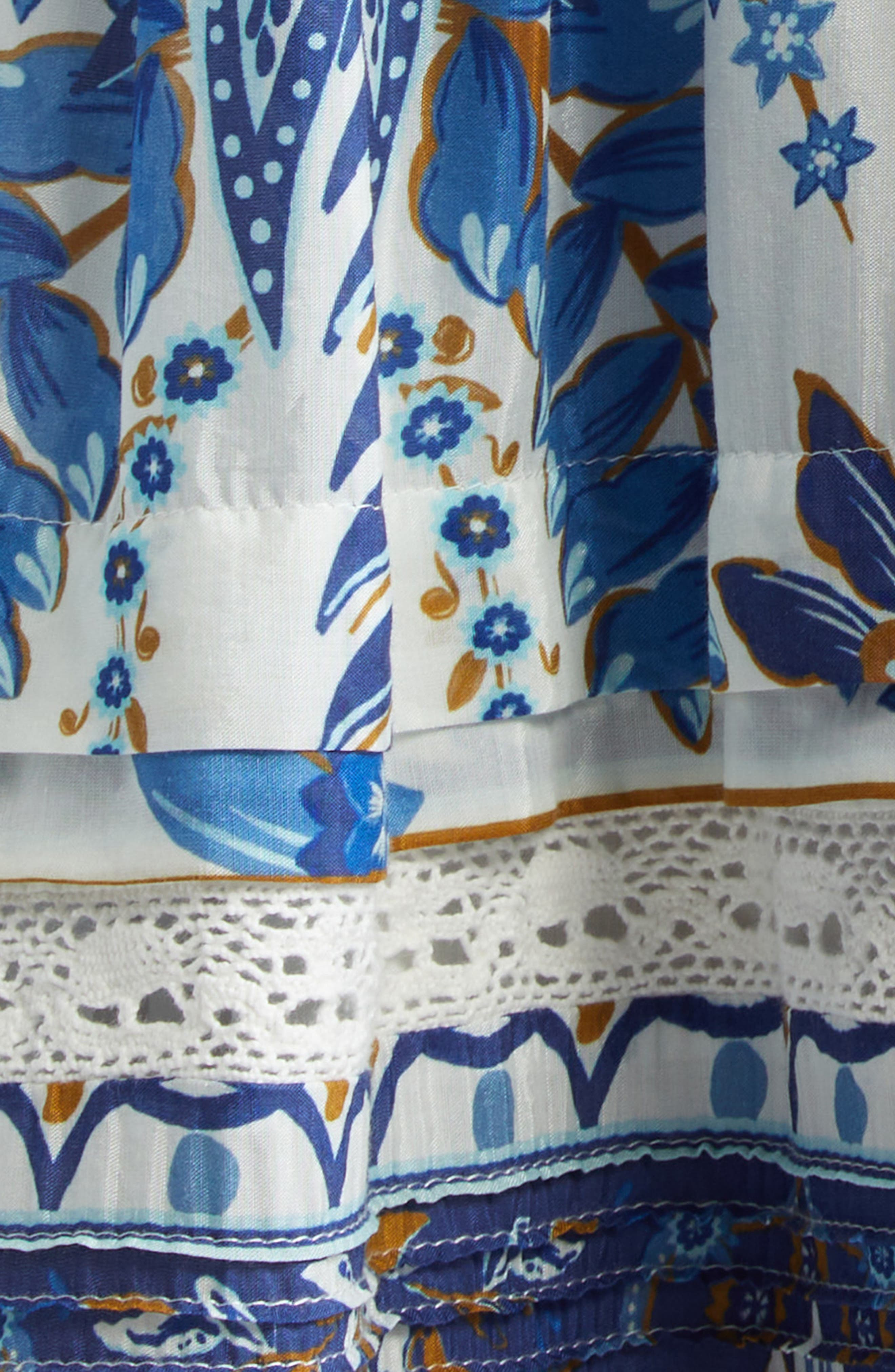 FARM Rio Ana Tapestry Mixed Print Cotton Blend Skirt in Ana Tapestry Off-White at Nordstrom - 7