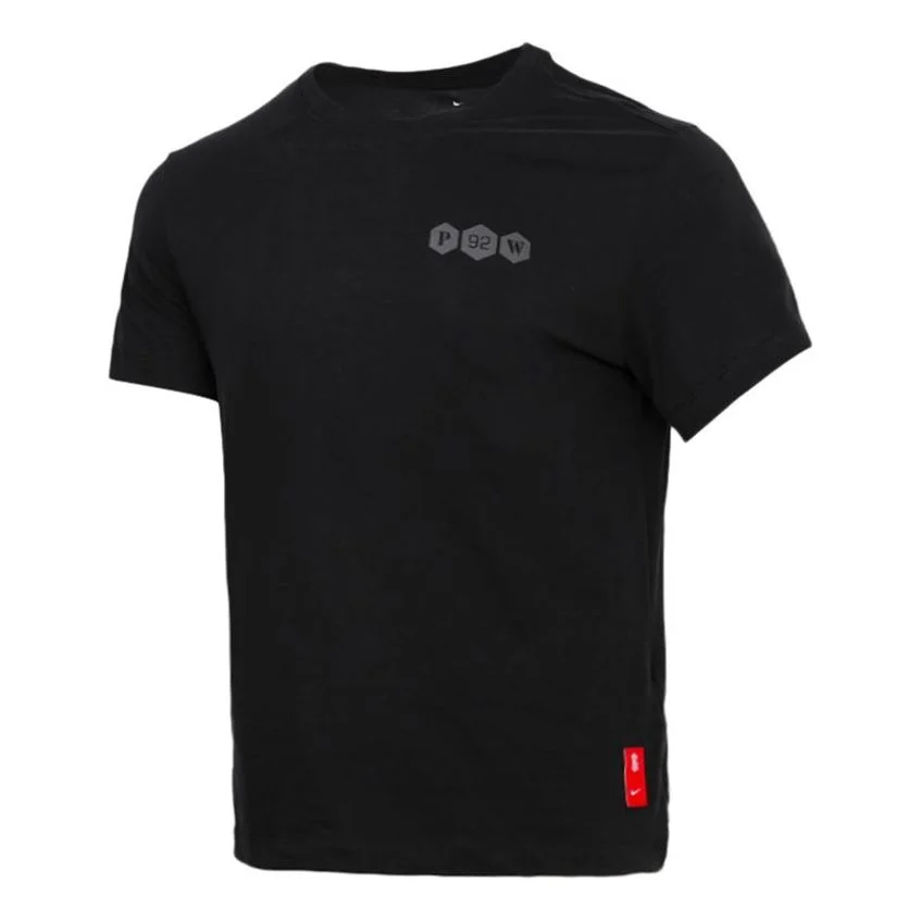 Nike MENS Dri-FIT Kyrie Logo Print Basketball Crew-neck Short Sleeve Black CV2061-010 - 1