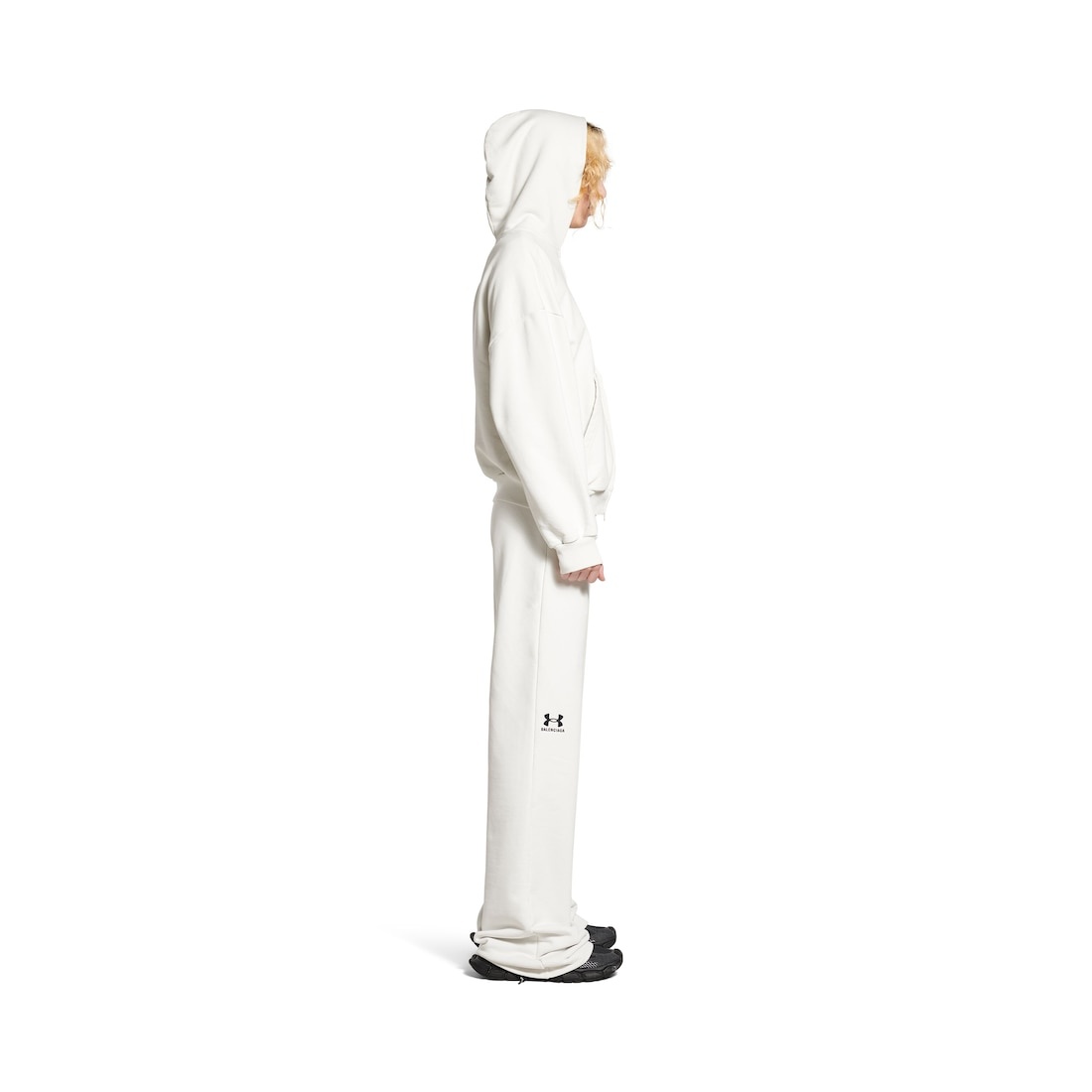 Women's Under Armour® Zip-up Hoodie Regular Fit in White/black - 3