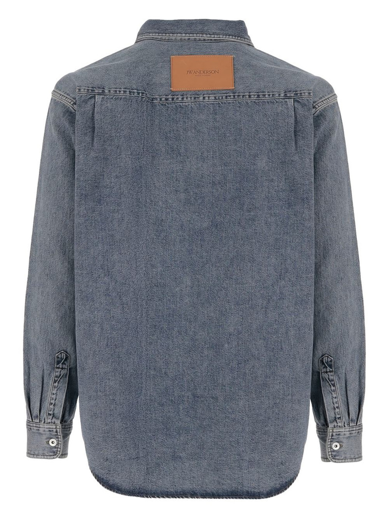 JW Anderson logo-patch denim shirt outlook