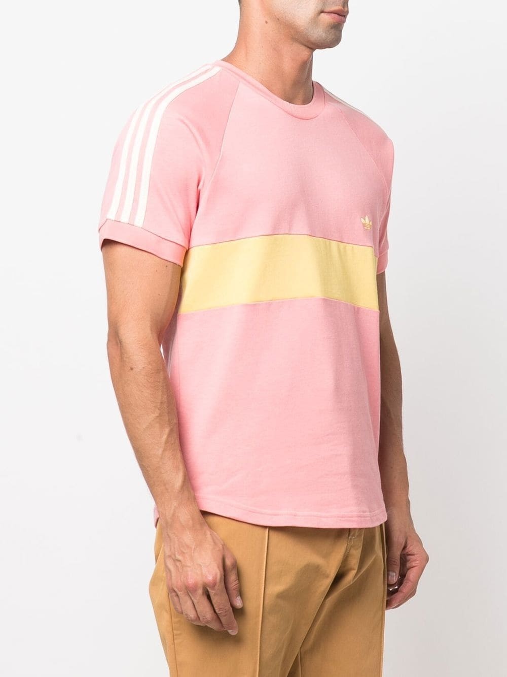 embroidered-logo striped T-shirt - 3