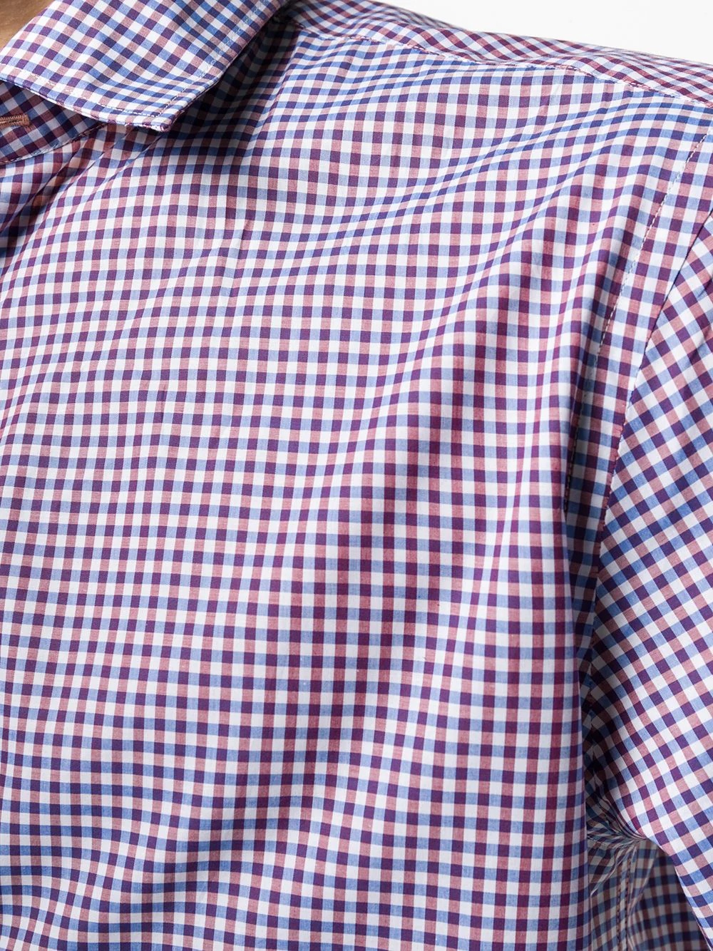 long sleeve gingham check shirt - 5