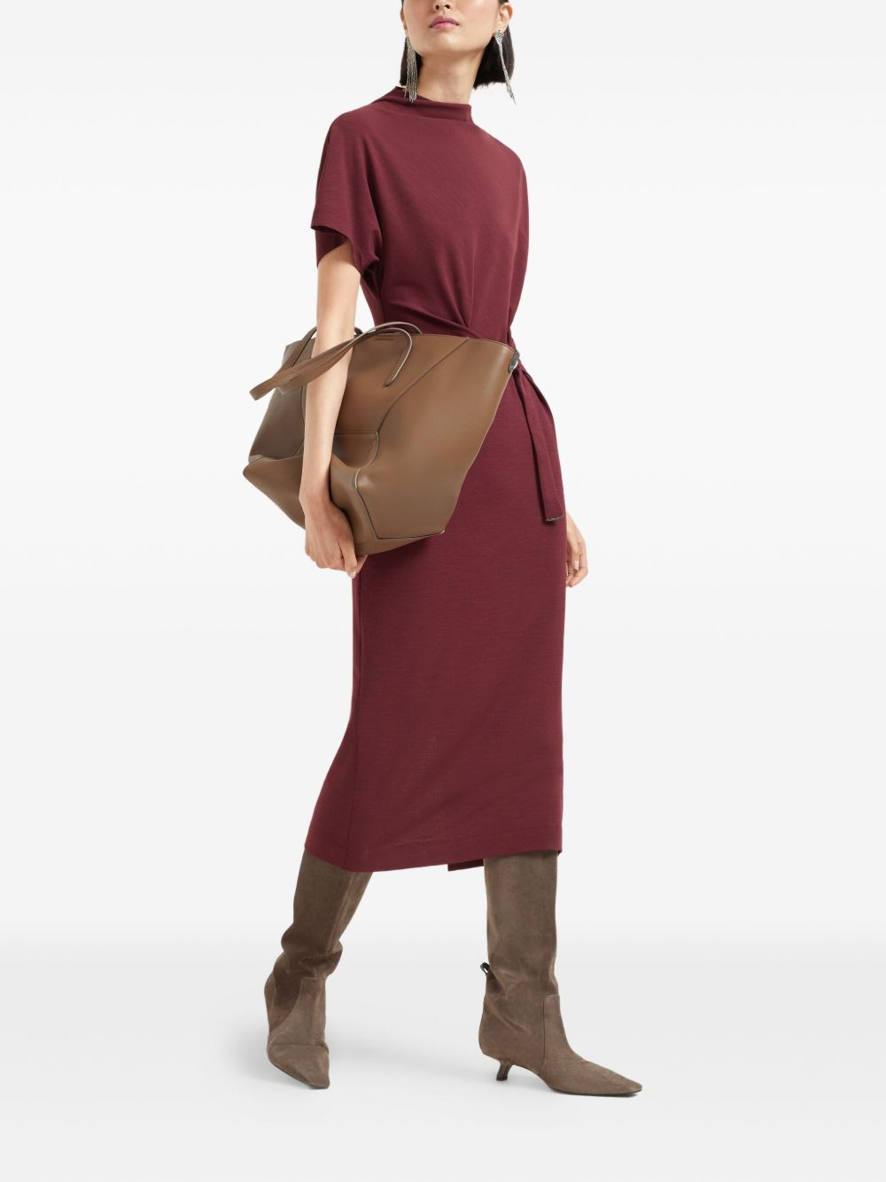 belted midi dress - 2