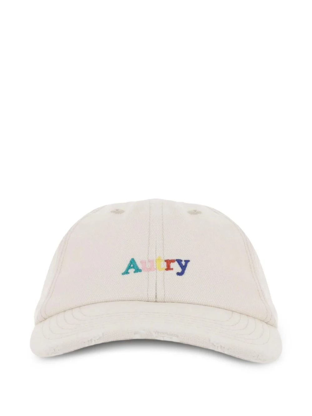logo-embroidered distressed baseball cap - 1