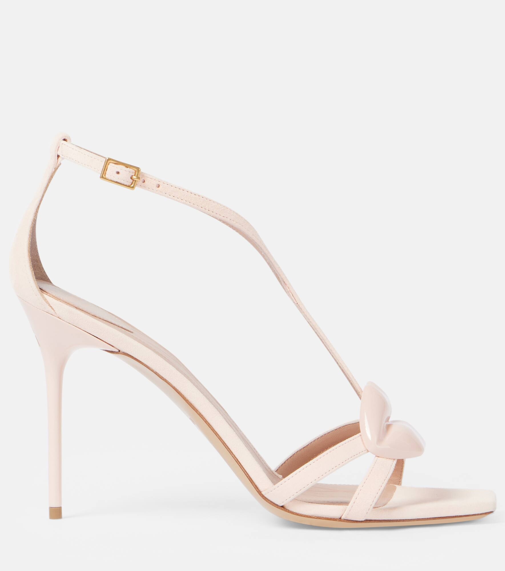 Lips suede sandals - 4