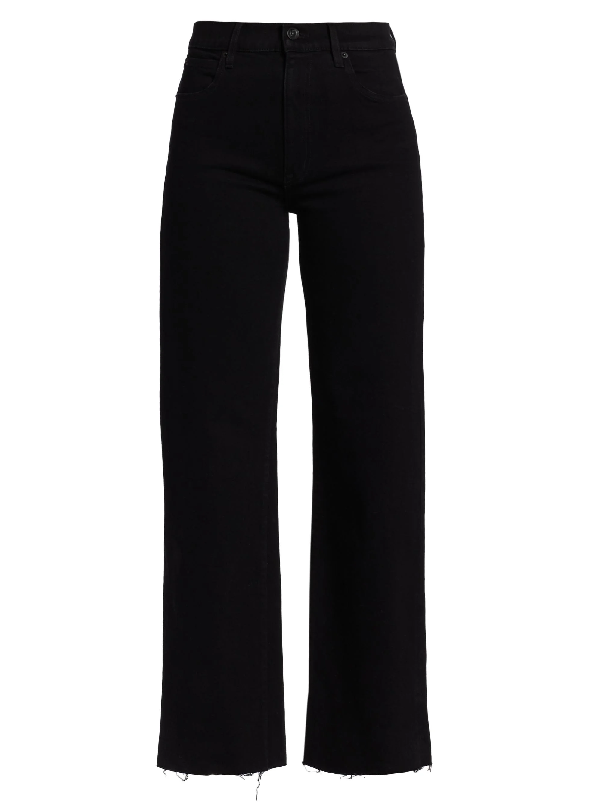 Women's Grace High-Rise Wide-Leg Jeans - Jet Black - 1