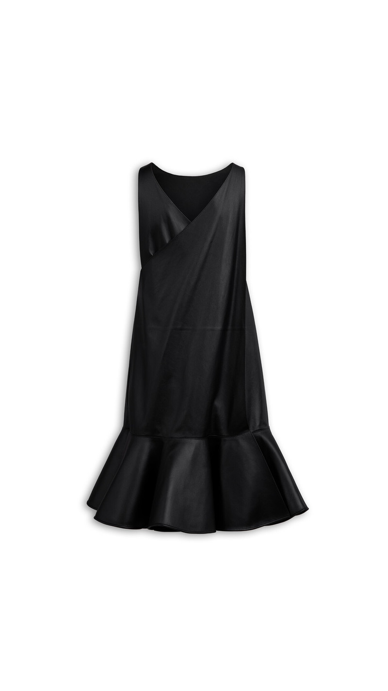 FOLD LEATHER DRESS 5