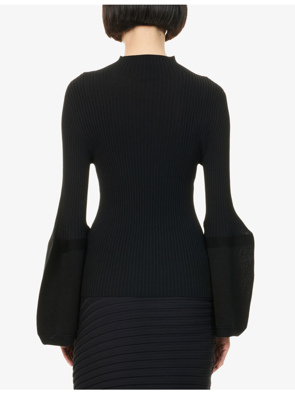 Thin And Thick Long-Sleeves Knitted Top - 4