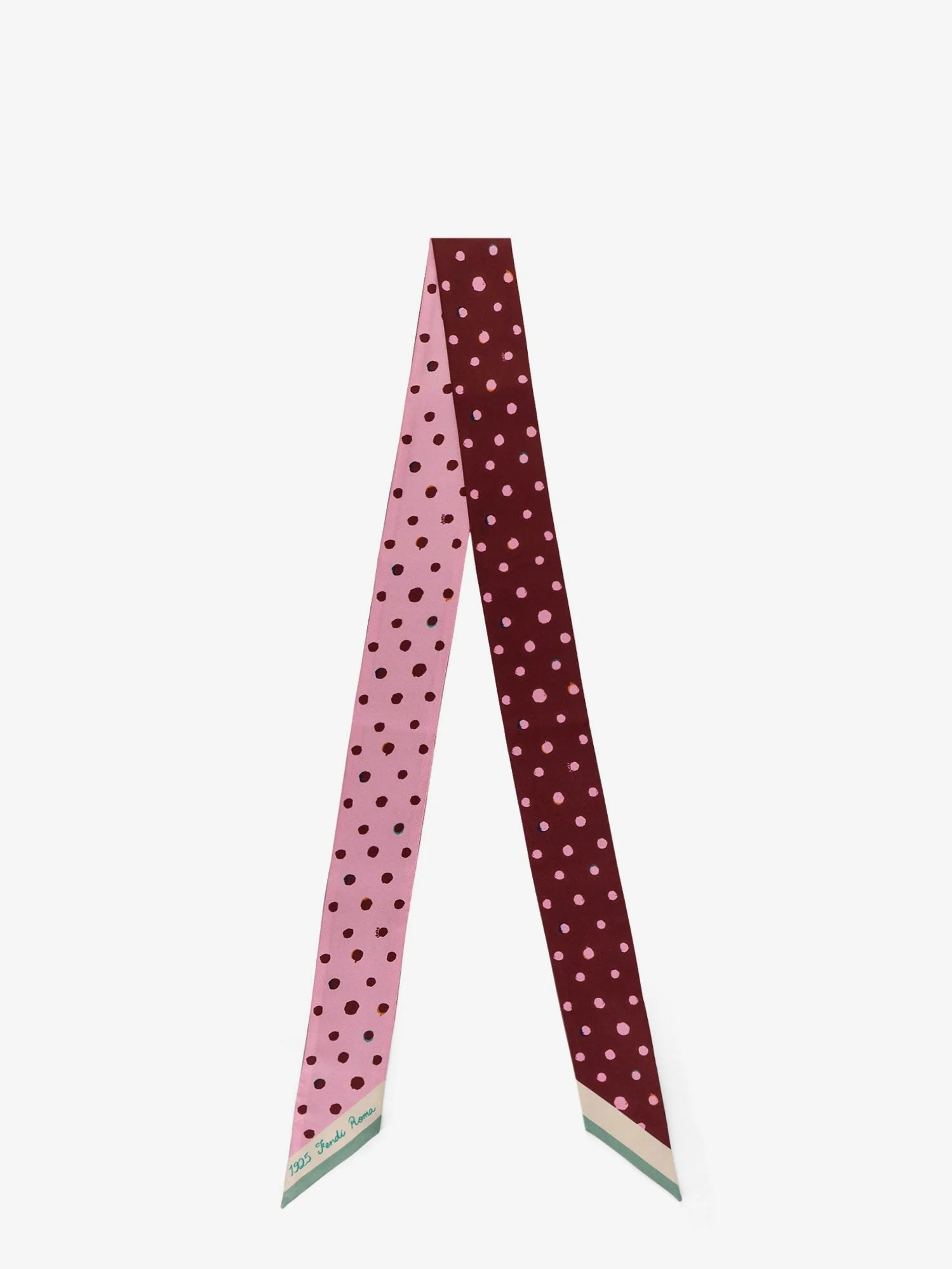 Fendi Silk Wrappy Bandeau With Falena Dots Motif - 1