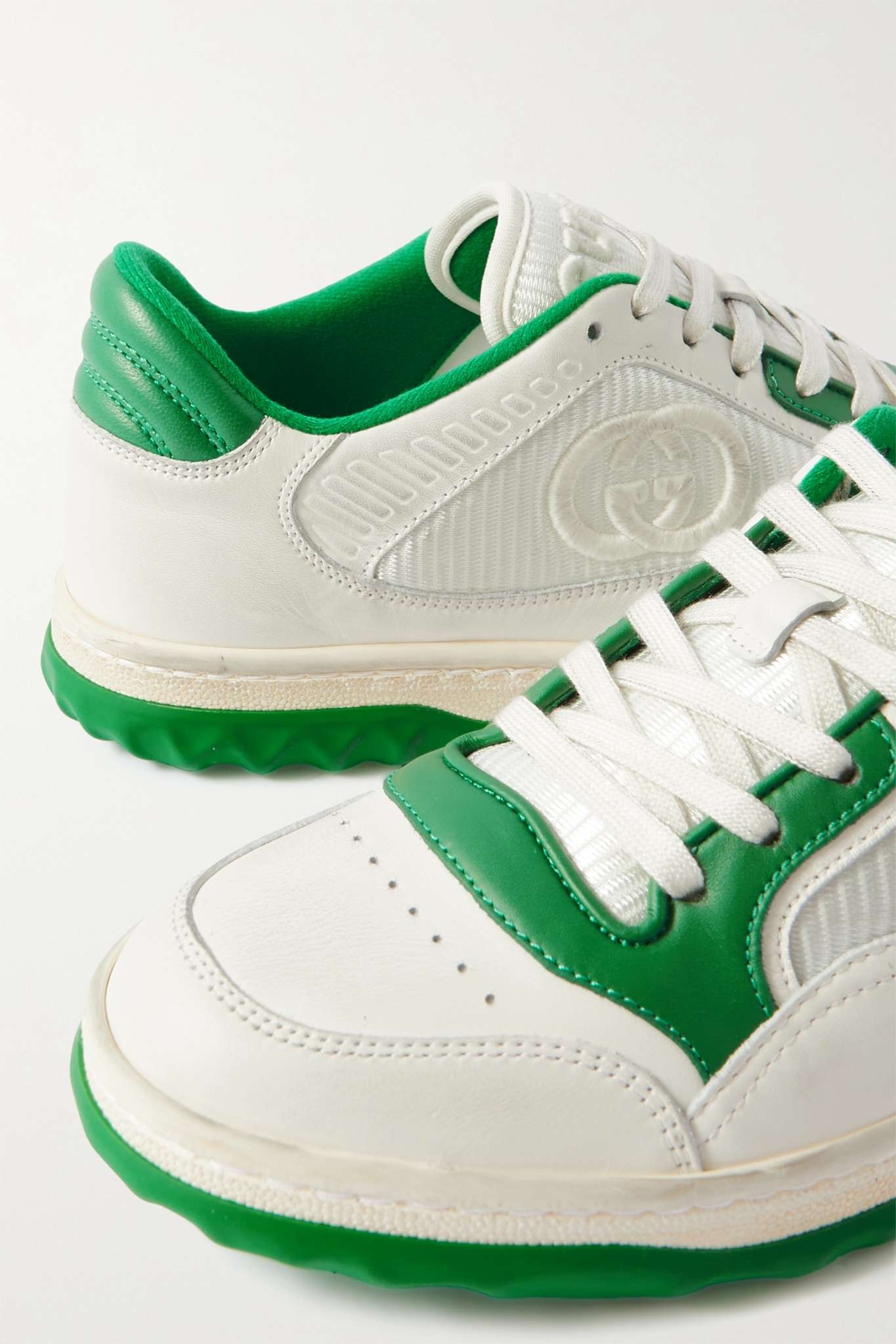 【関税&送料込】Gucci Mac80 Smooth Leather And Mesh Sneakers 0400020062362_BEIGEPEACH?wid=
