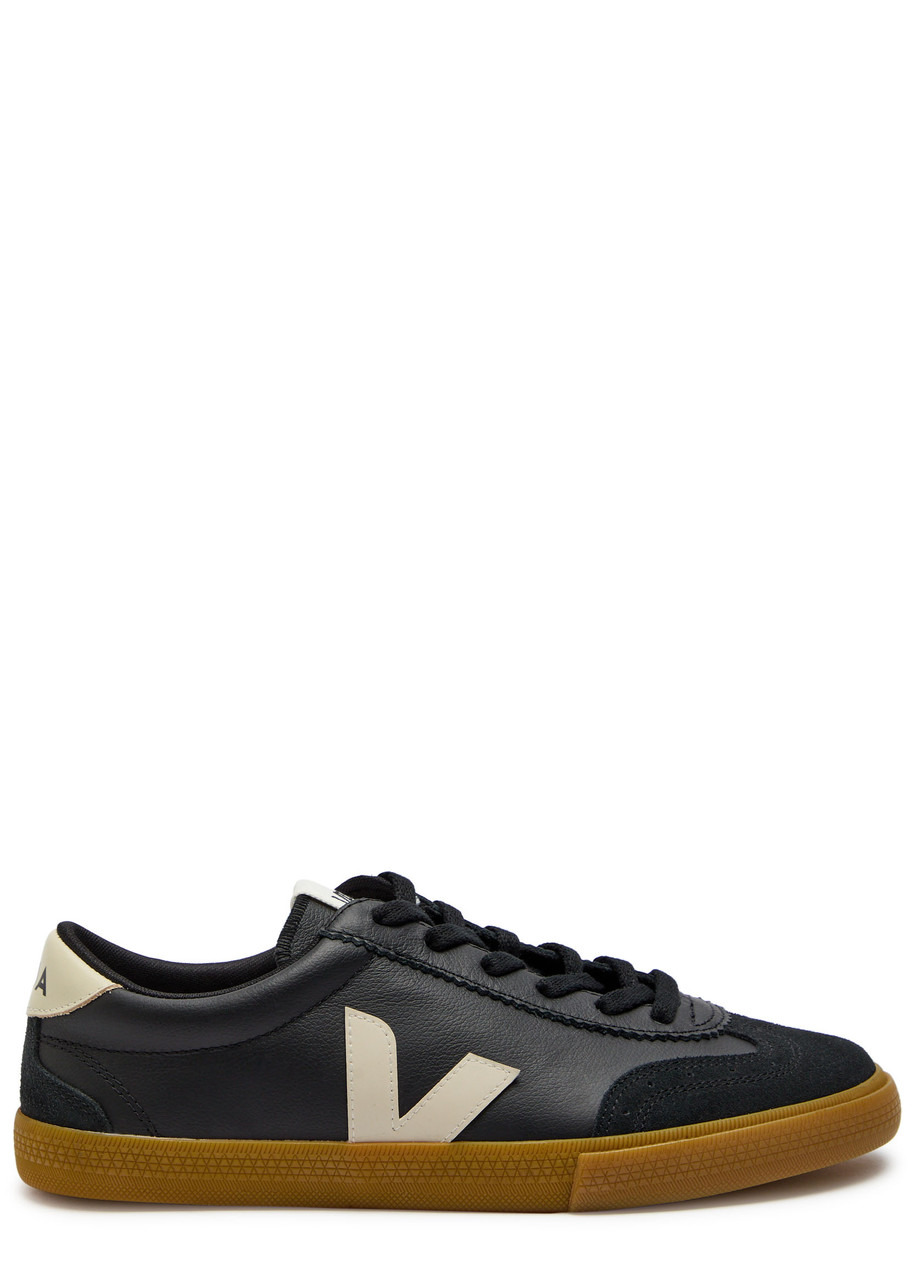 Veja Volley Panelled Grained Leather Sneakers - 1