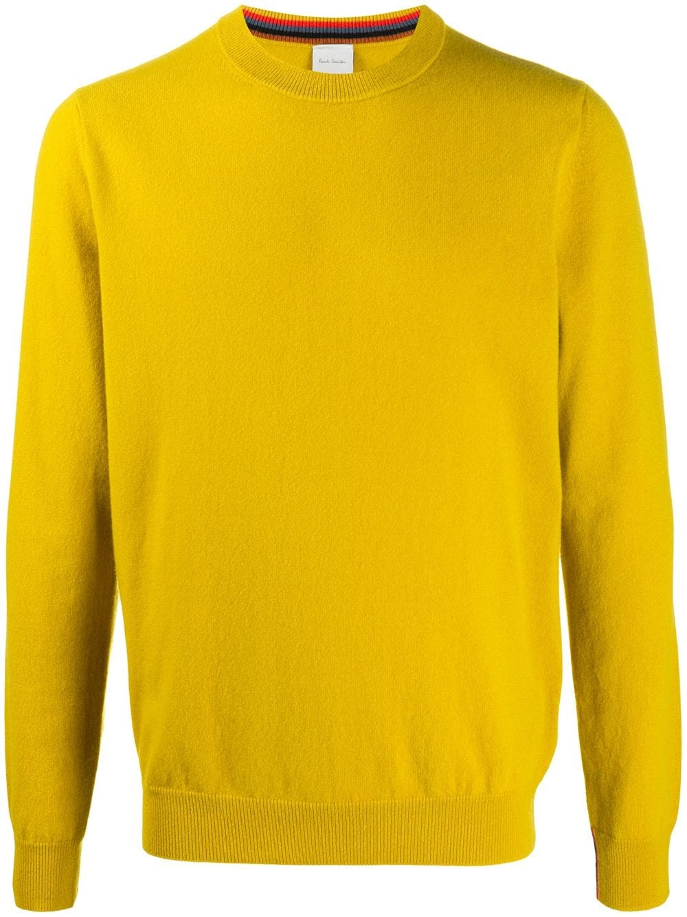 rib-trimmed cashmere jumper - 1