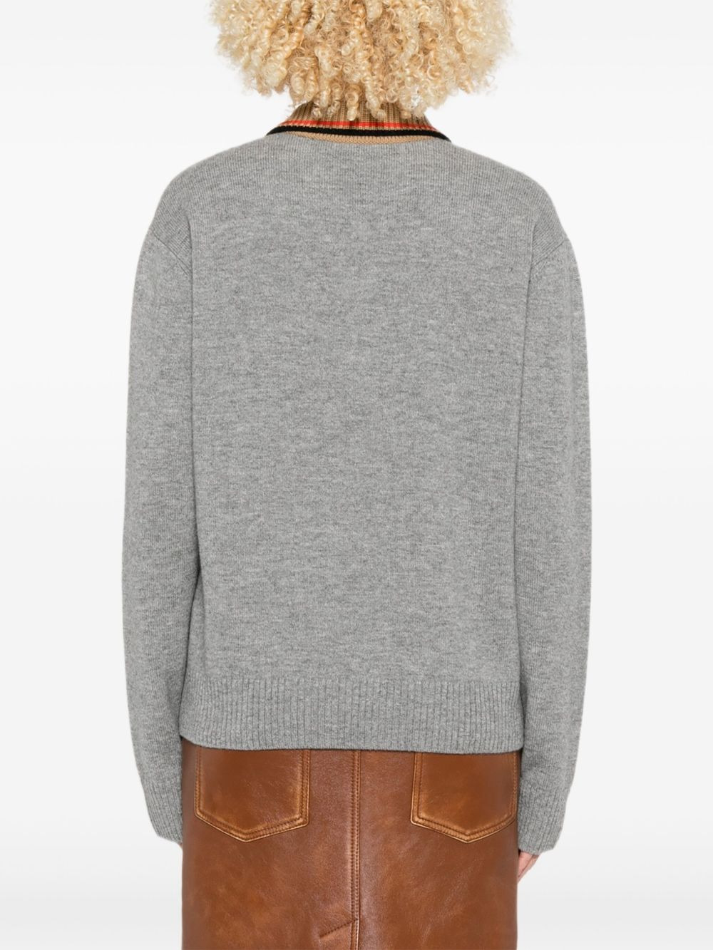buttoned wool sweater - 4