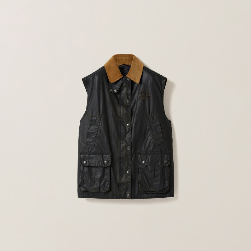 Resin-finish poplin vest 1