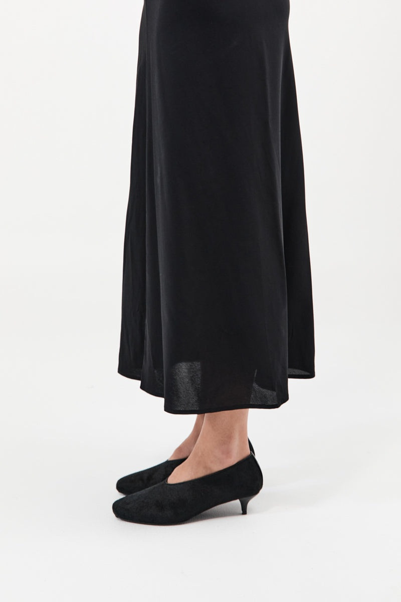 Pony Hair Glove Heel - Black 7