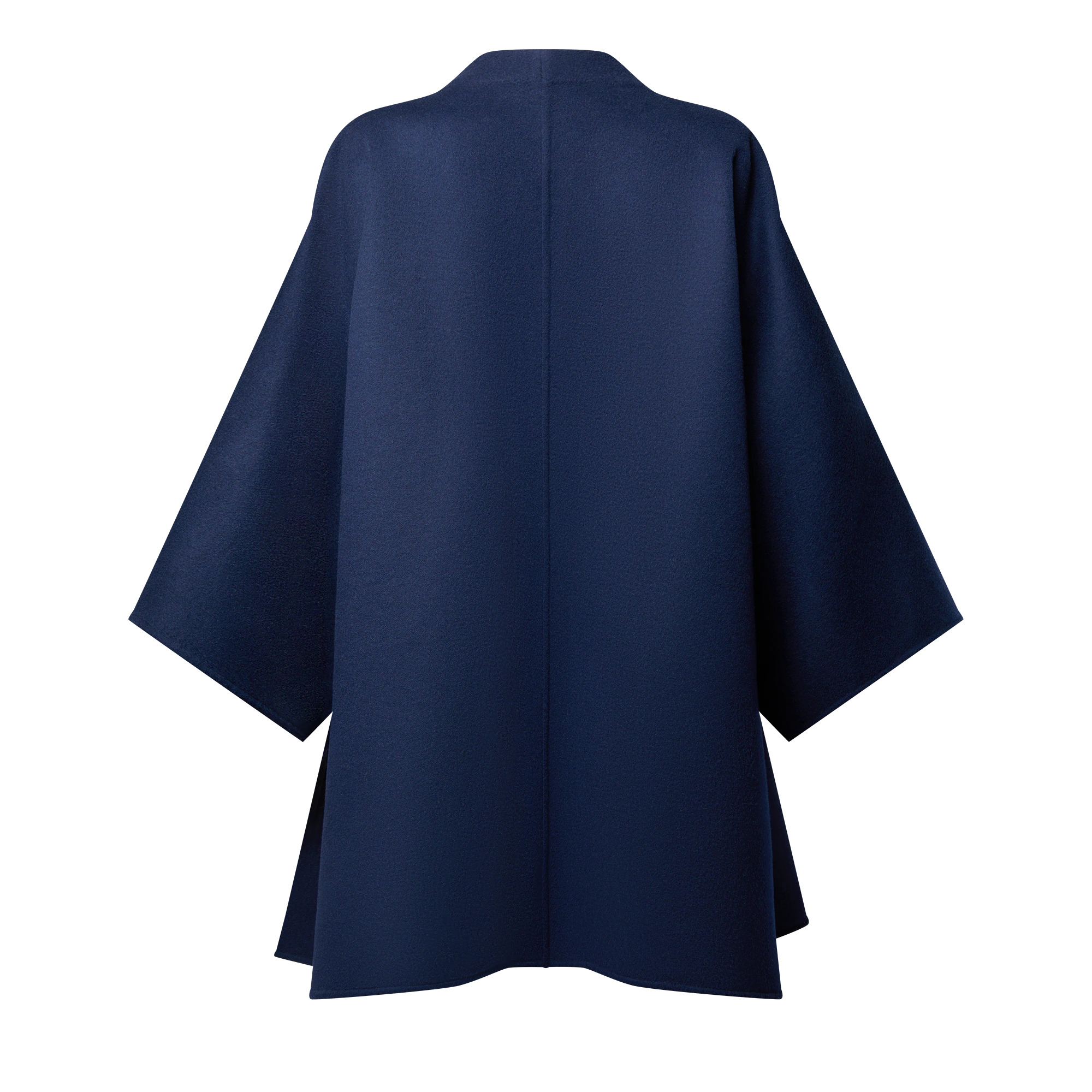 Double Face Drape Front Coat - 3