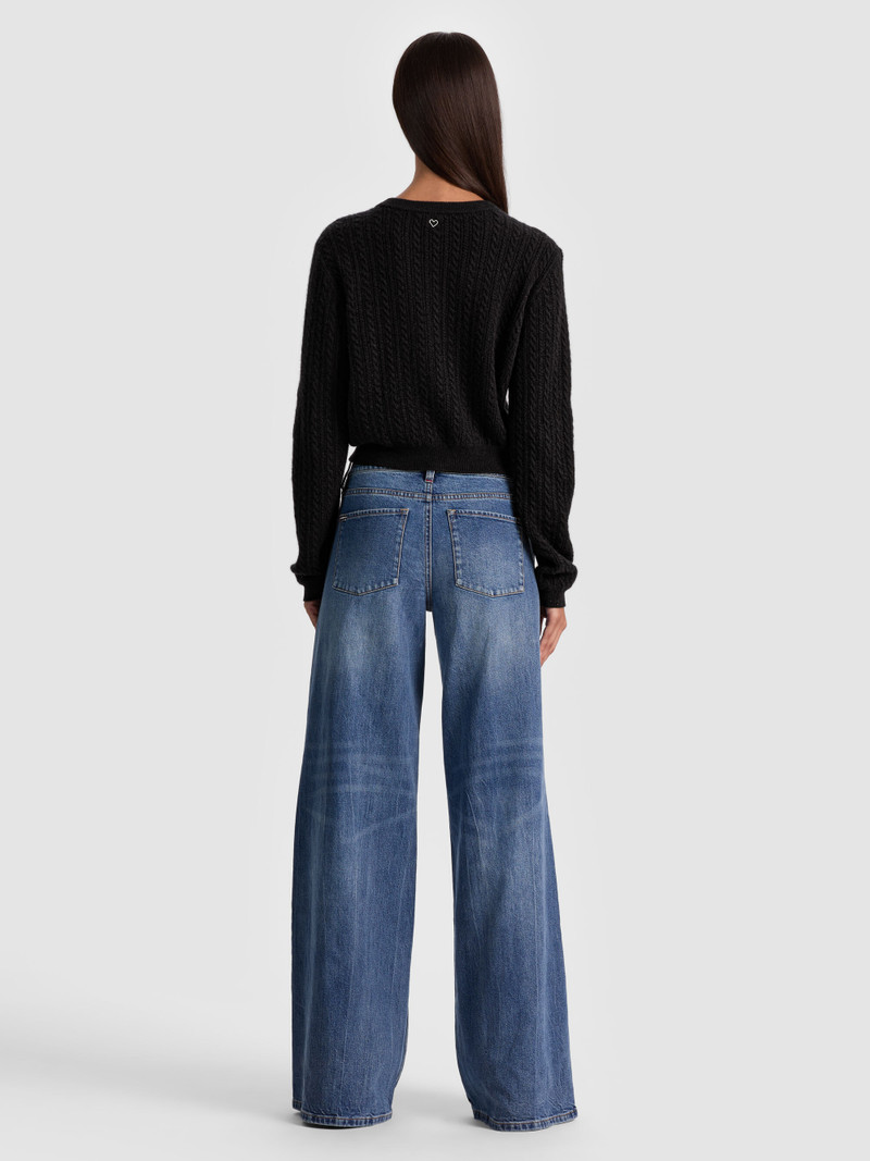 Alice + Olivia DOLLIE CASHMERE CABLEKNIT CARDIGAN outlook