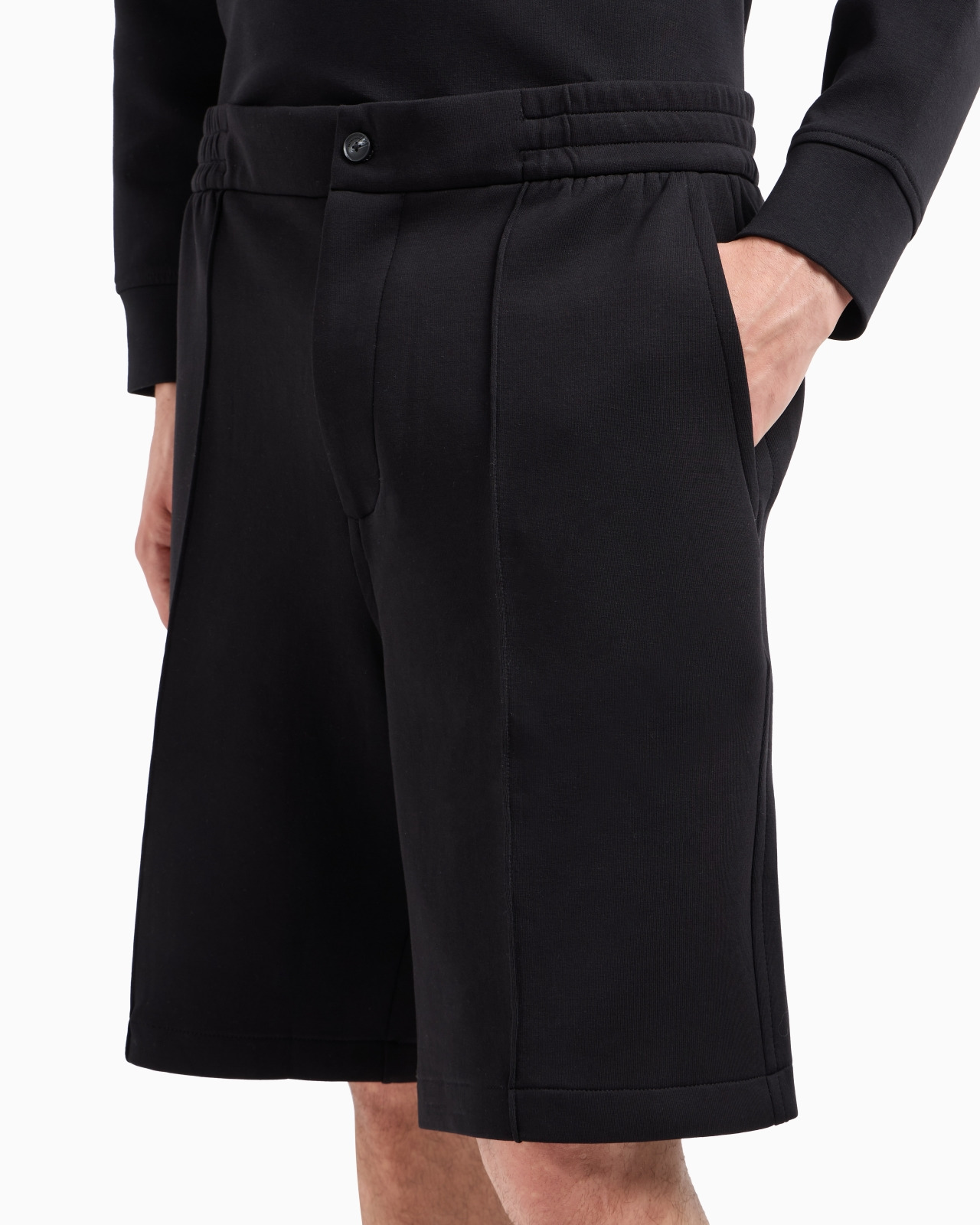 Double-jersey Bermuda shorts with ribs - 5