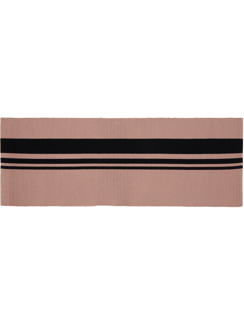 Dries Van Noten Pink Ribbed Waistband Belt outlook