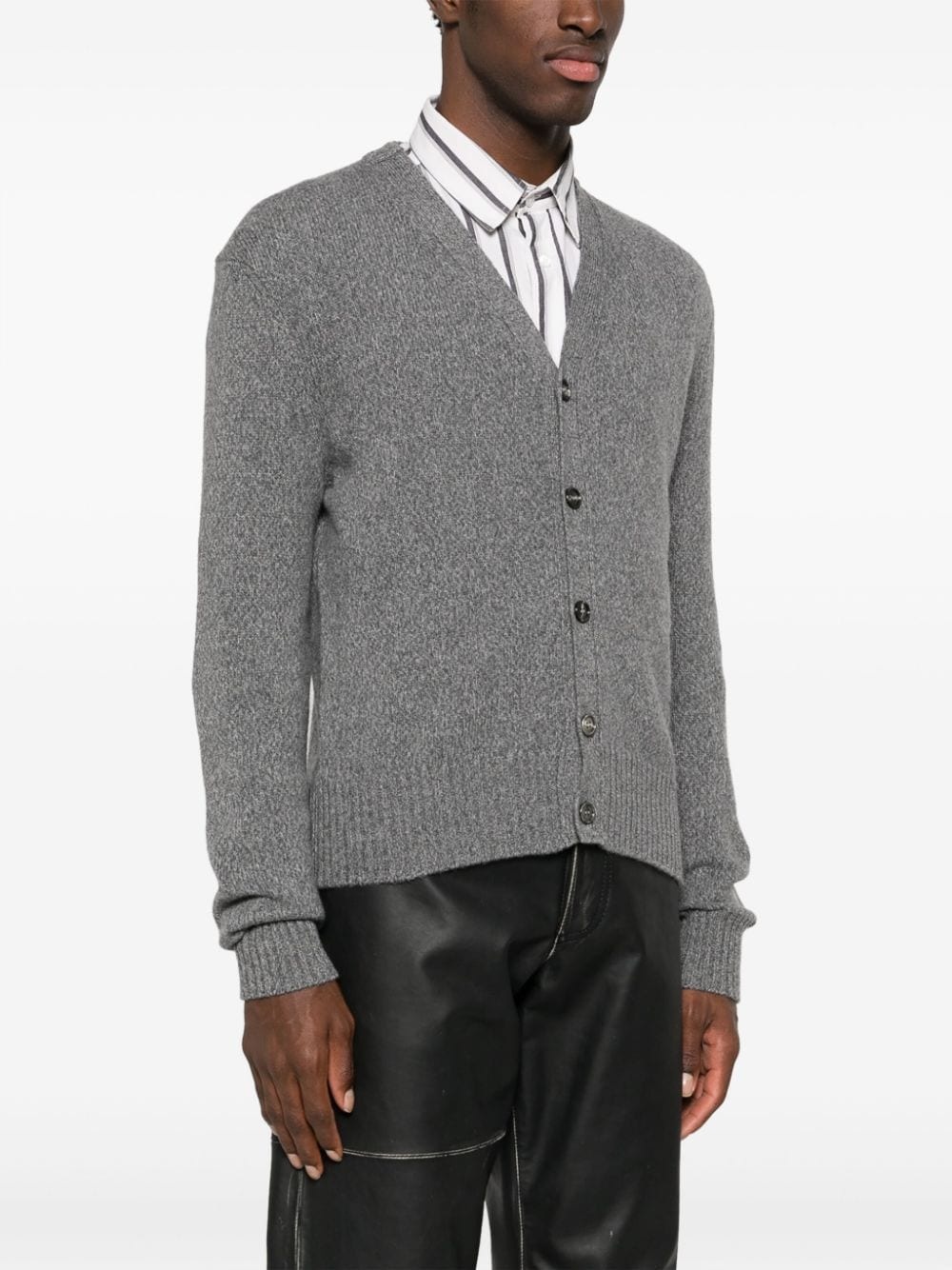 V-neck knit cardigan - 4