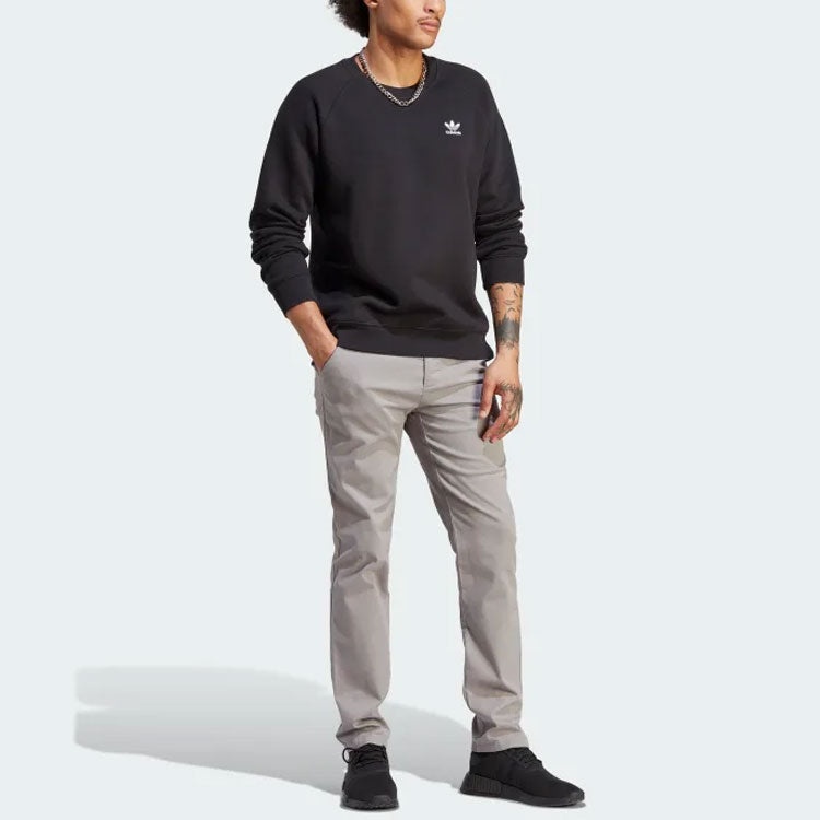 adidas originals Trefoil Essentials Crewneck 'Black' IM4532 - 4