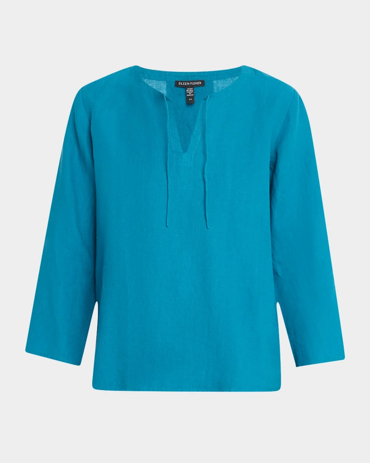 Tie-Neck Organic Linen Top - 1