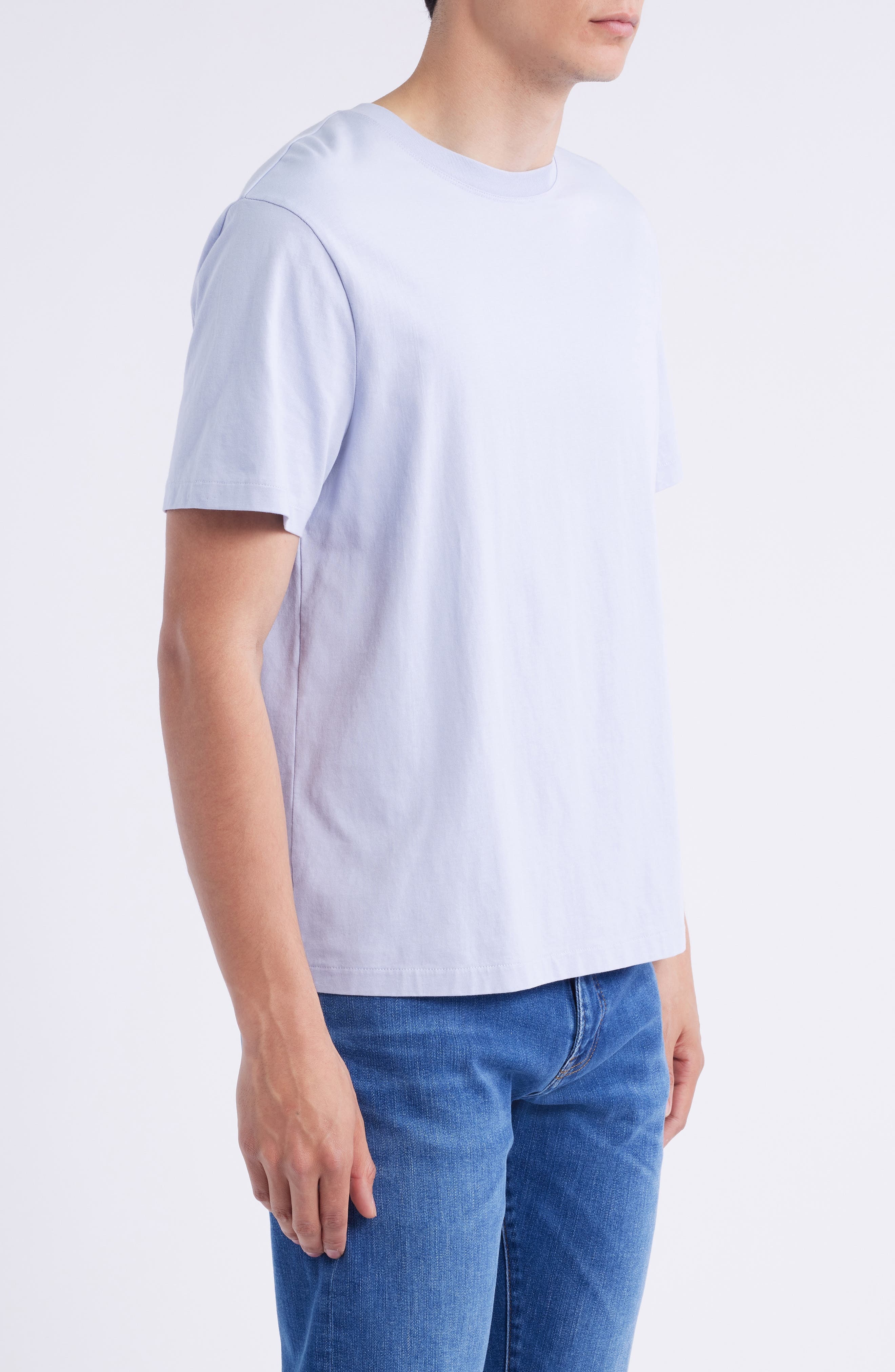 FRAME Logo Cotton T-Shirt in Baby Blue at Nordstrom - 3
