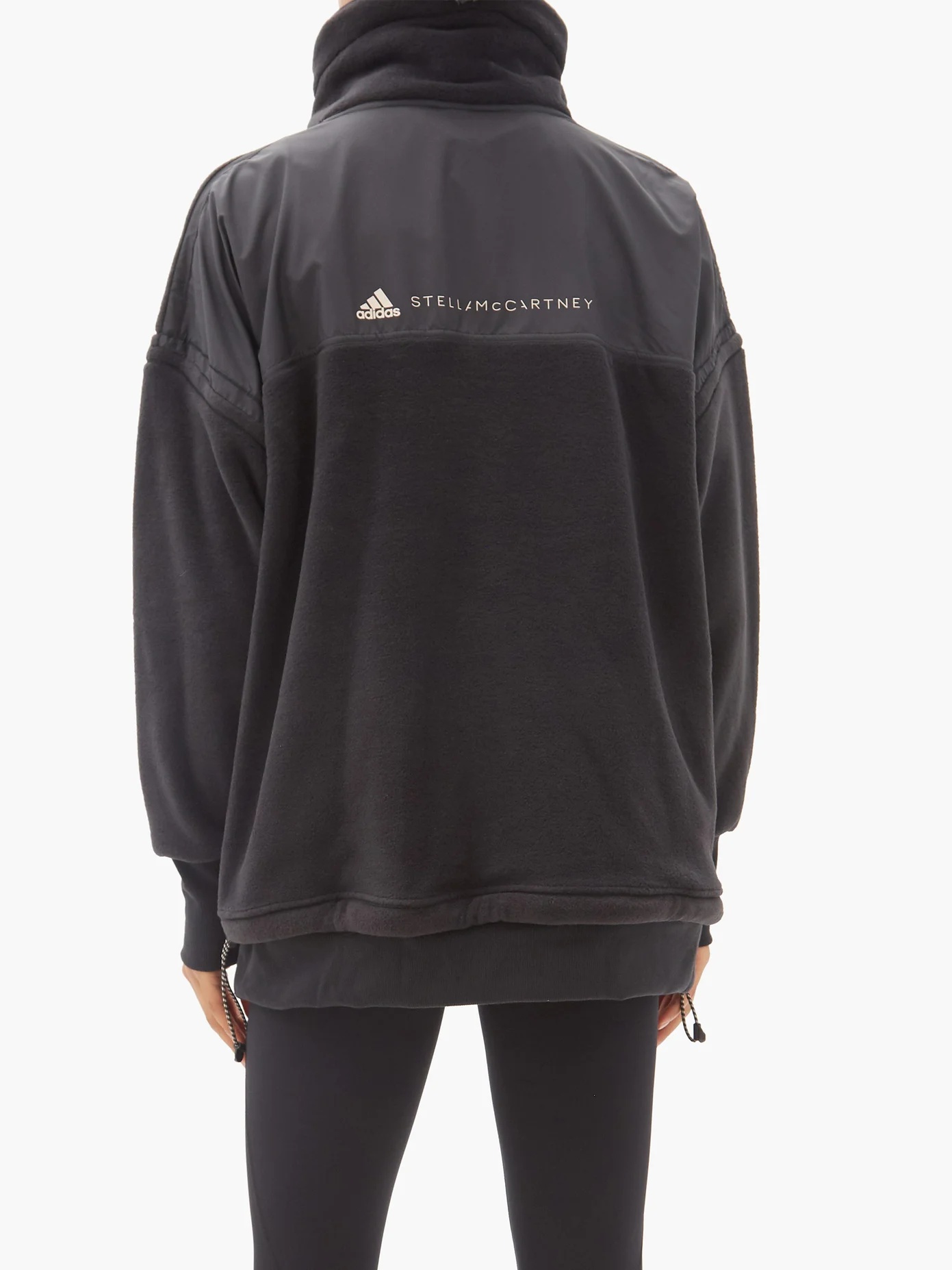 High-neck drawcord-hem fleece sweatshirt - 5