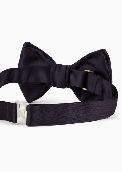 GIORGIO ARMANI Pure silk knotted bow tie outlook