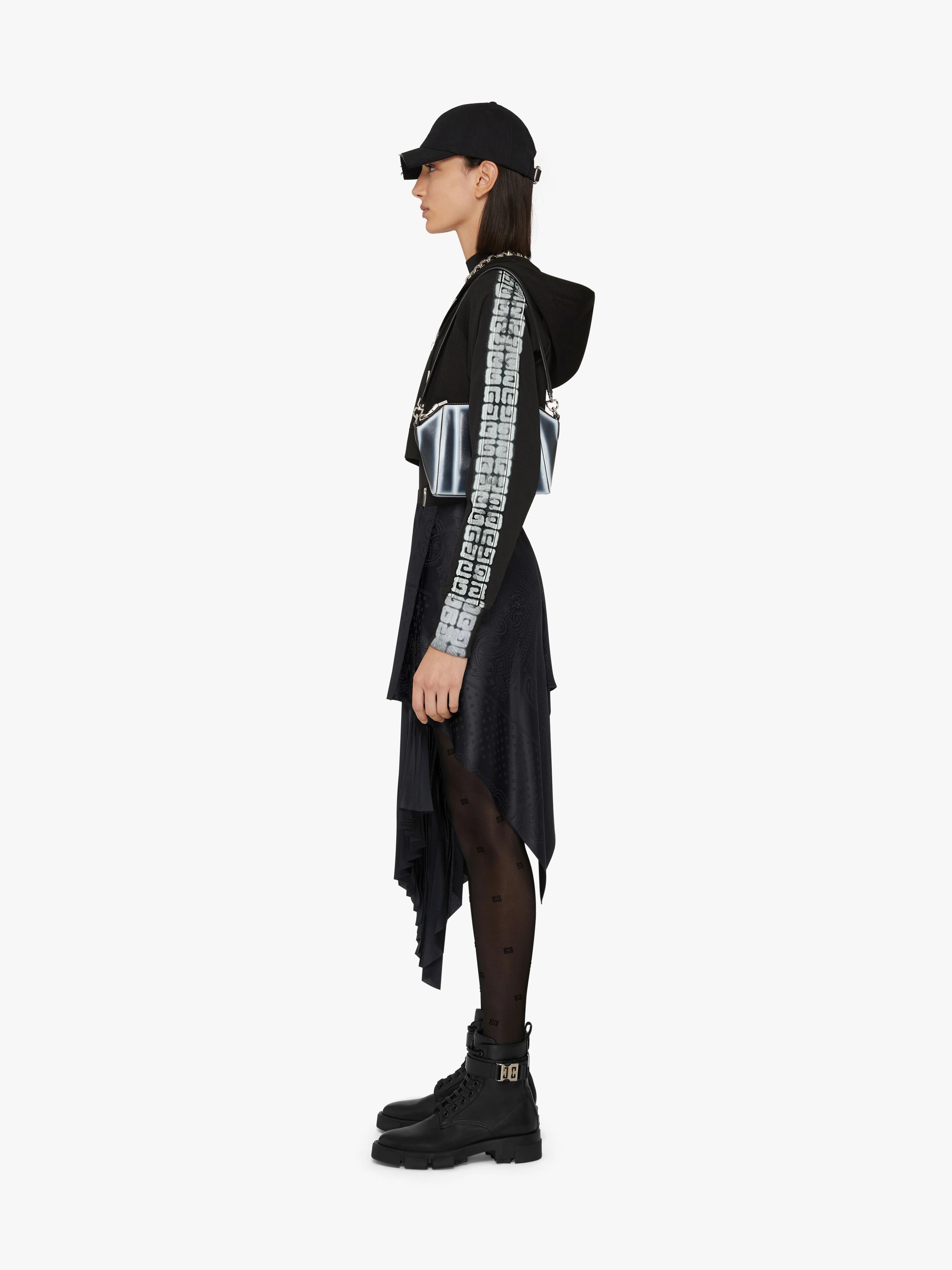 GIVENCHY ZIPPED HOODIE WITH TAG EFFECT 4G WEBBING - 2