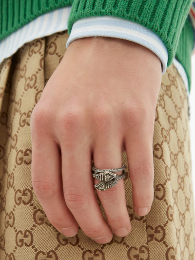 GUCCI Garden snake sterling-silver wrap ring outlook