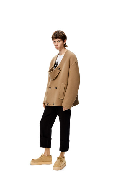 Loewe Double breasted short coat in wool and cashmere outlook