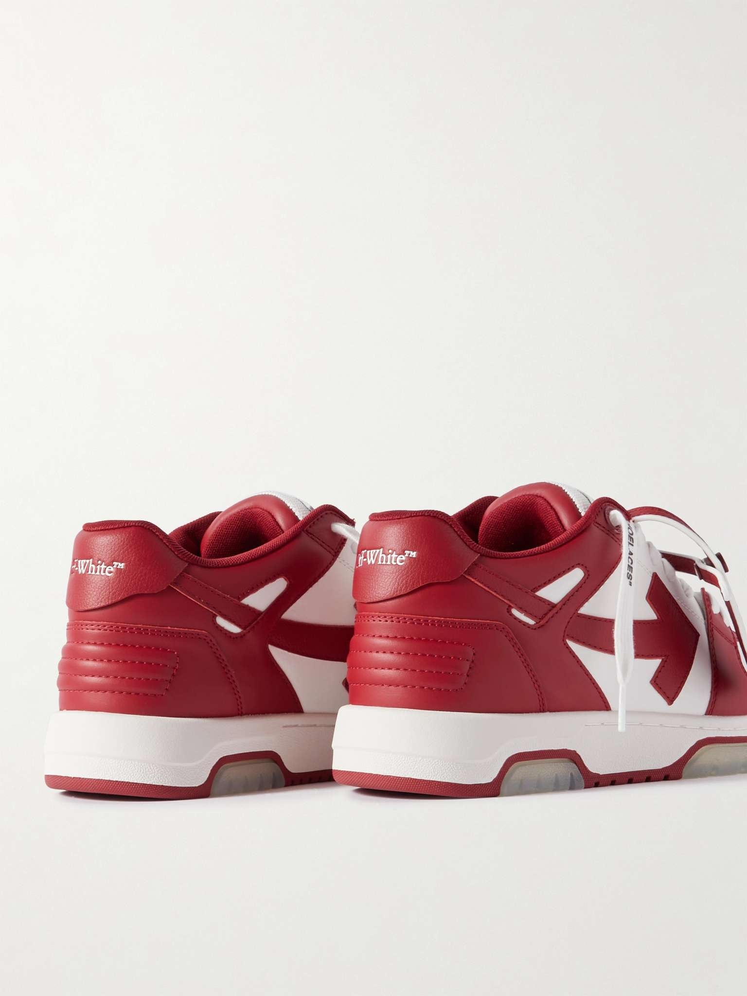 OFF-WHITE | OOO OUT OF OFFICE CALF LEATHER SNEAKERS 赤×黒 OFF-WHITE Out Of Office OOO Low Tops Black White Red Men's