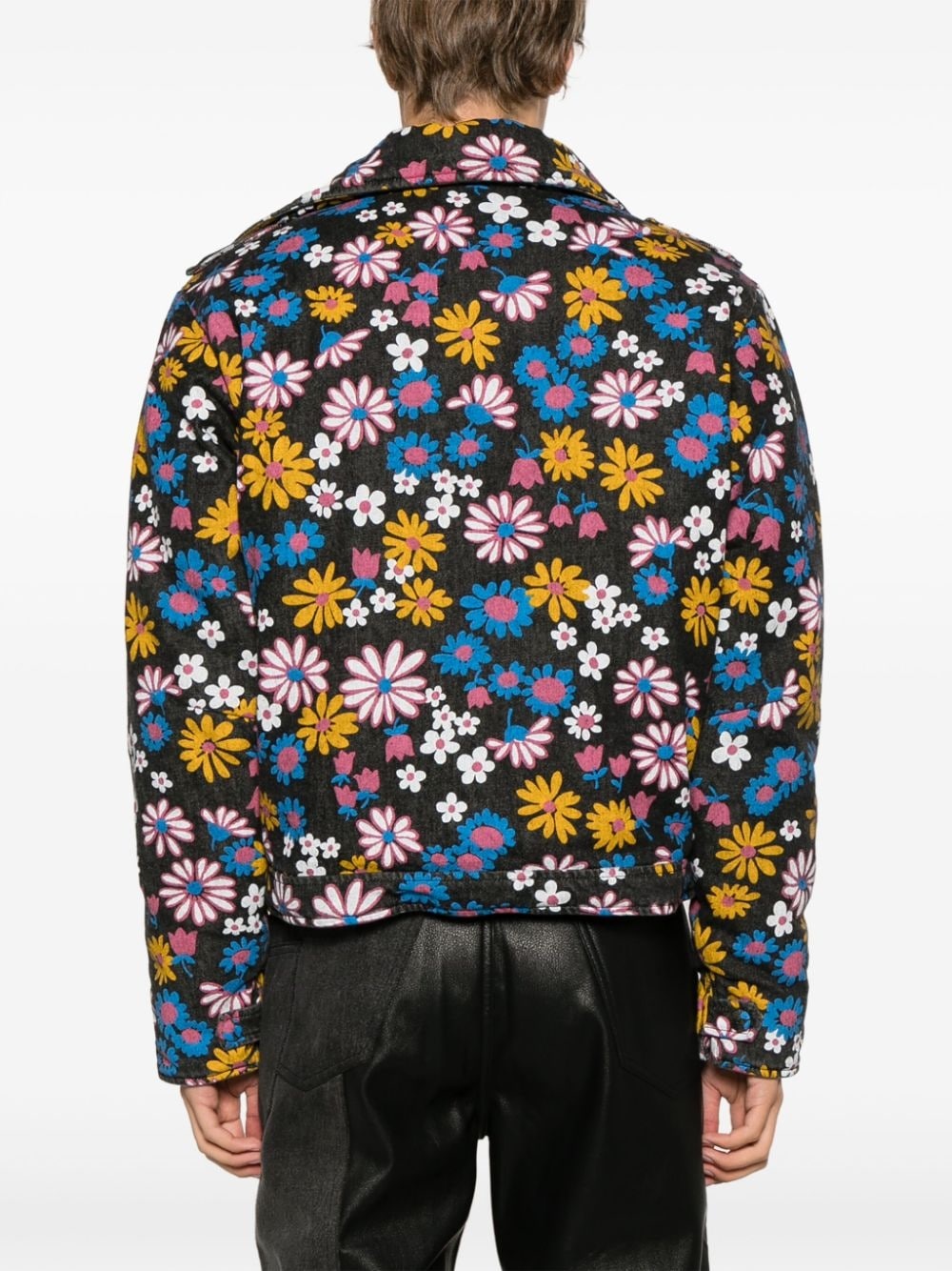 floral-print cotton jacket - 4