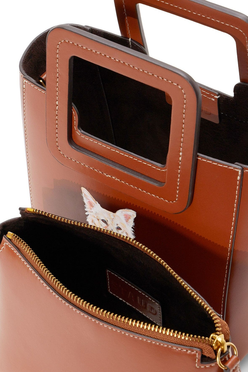 STAUD CUSTOM MINI SHIRLEY LEATHER BAG | TAN 6