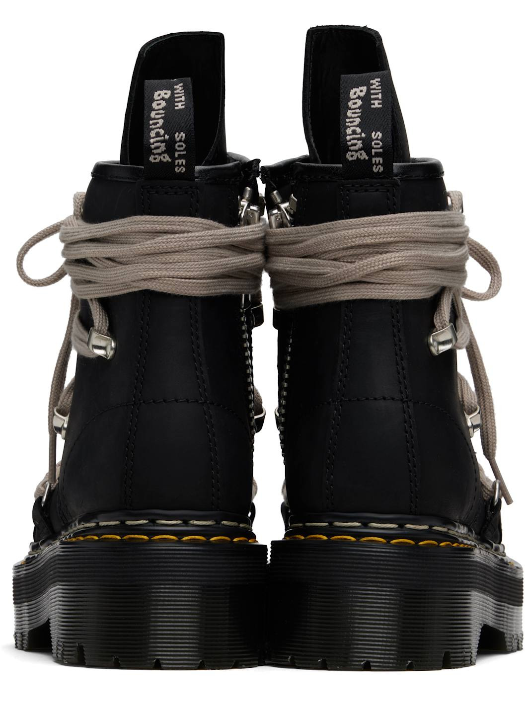 Black Dr. Martens Edition 1460 Quad Sole Megalace Boots - 2