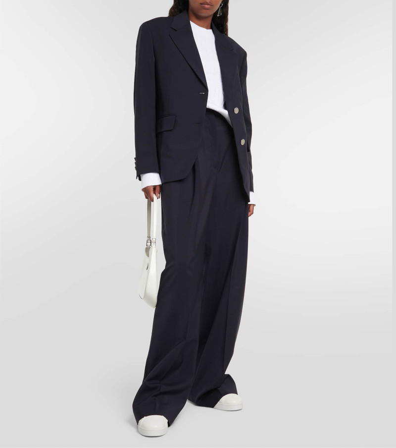 Prada High-rise wool and mohair wide-leg pants outlook