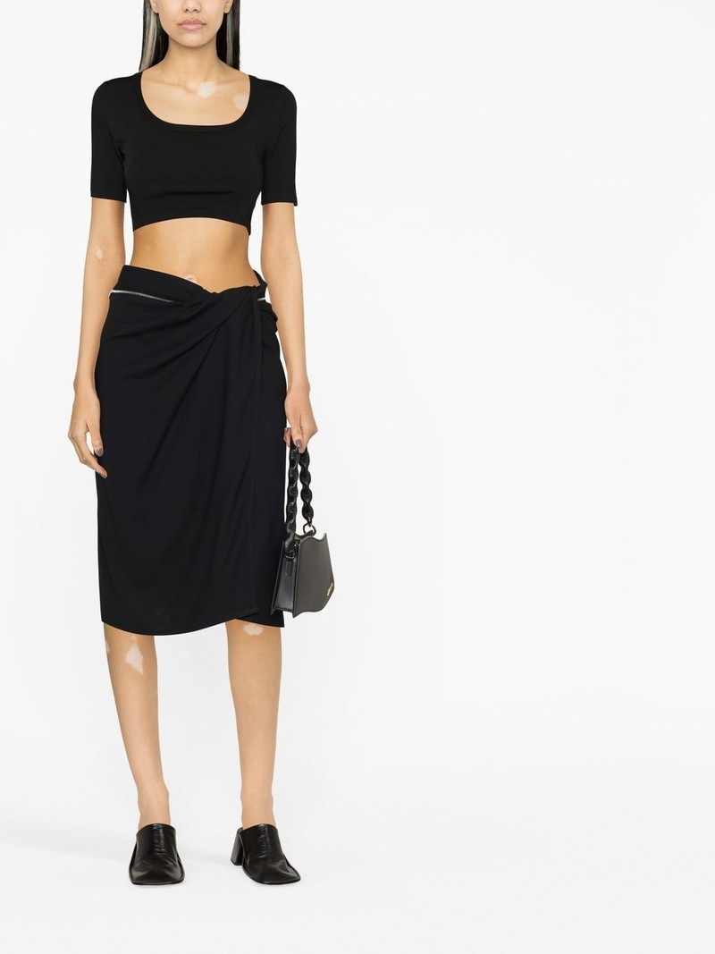 JACQUEMUS Bodri gathered midi skirt outlook