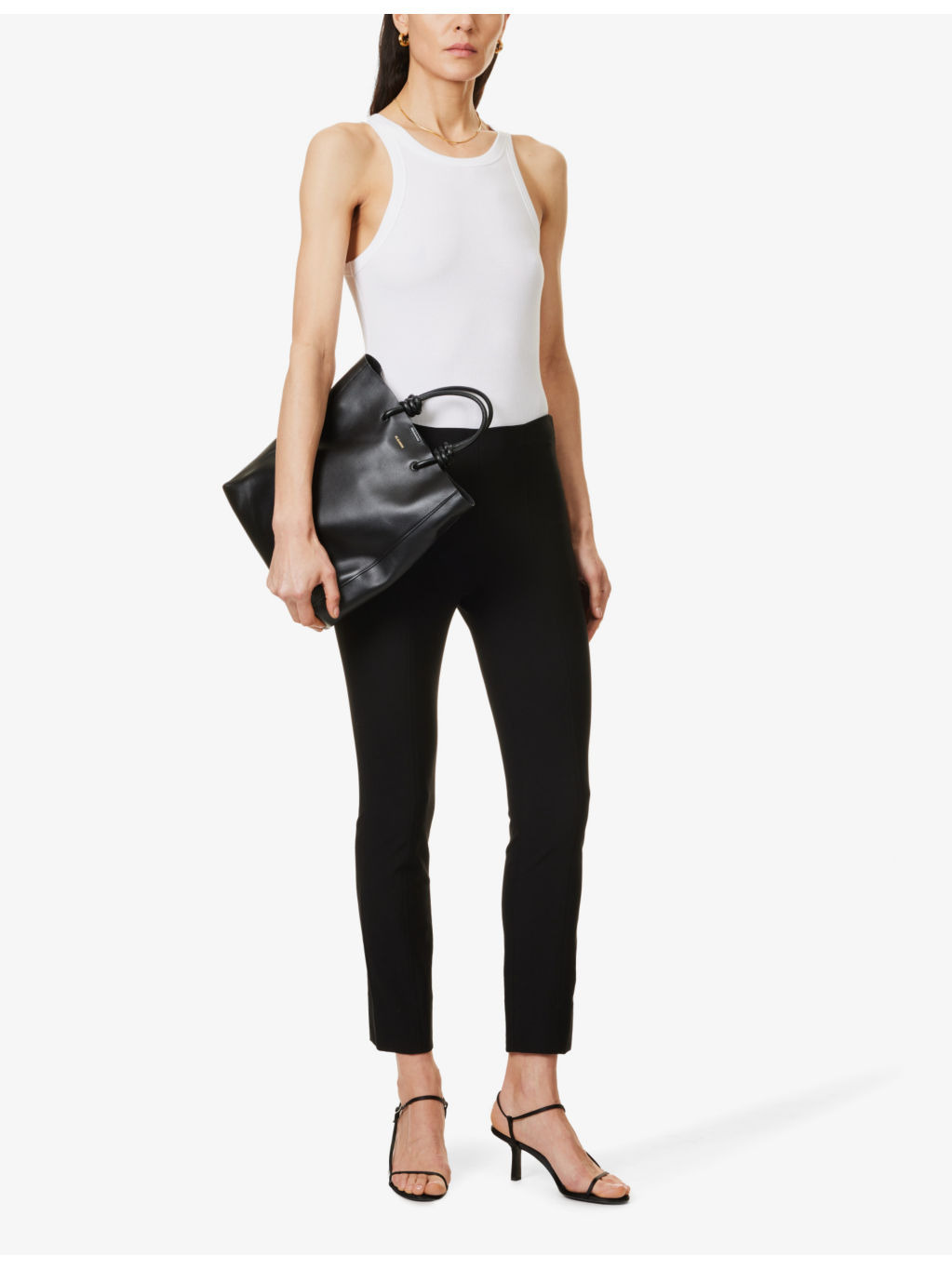 Cropped straight-leg mid-rise stretch-woven trousers - 2