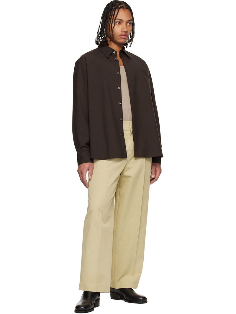 LE17SEPTEMBRE Brown Classic Wool-Blend Shirt outlook