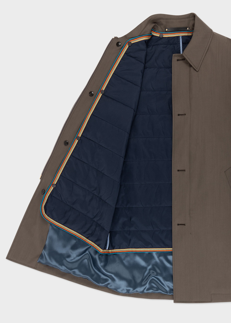 Paul Smith 'Storm System' Wool Mac With Detachable Gilet outlook