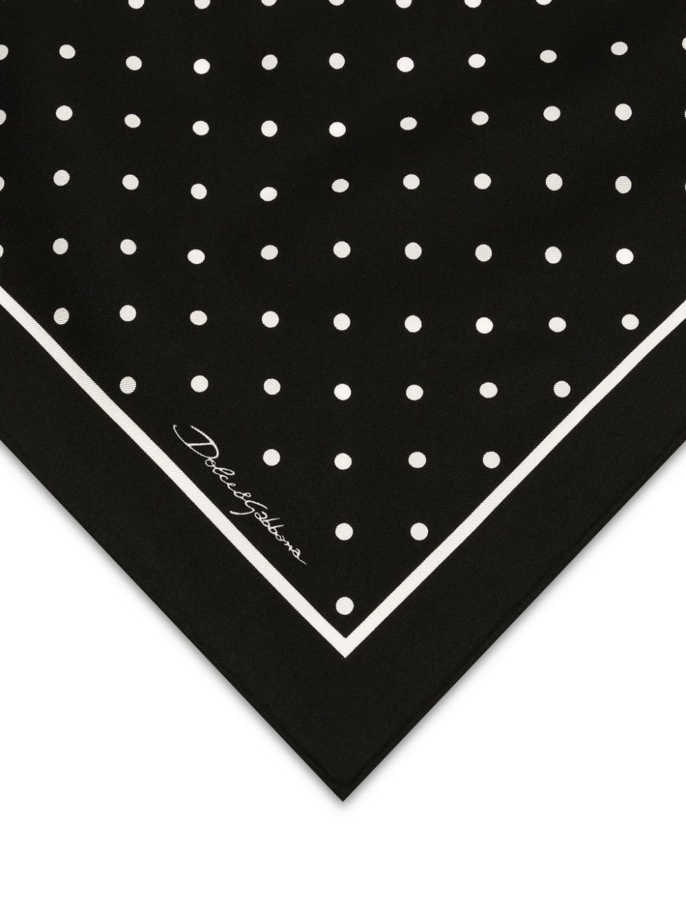 polka-dot silk scarf - 2