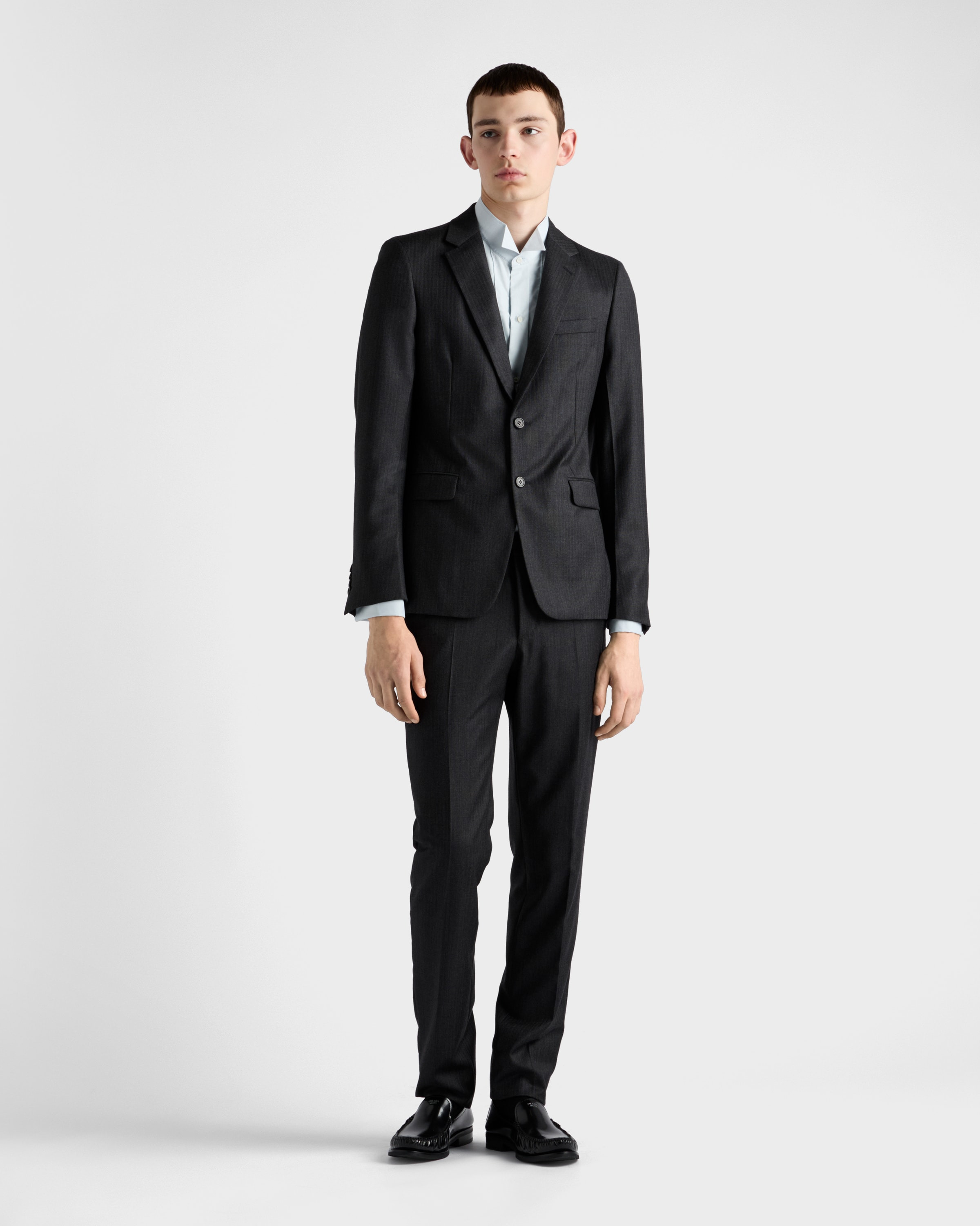 Single-breasted wool and cashmere suit - 2