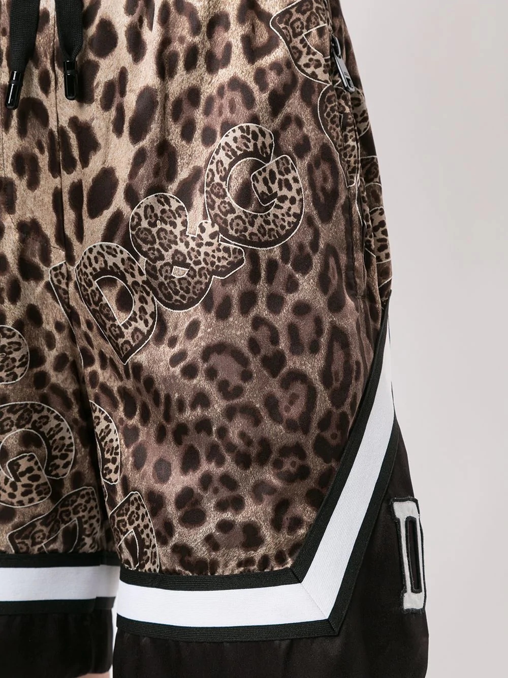 leopard logo print shorts - 5