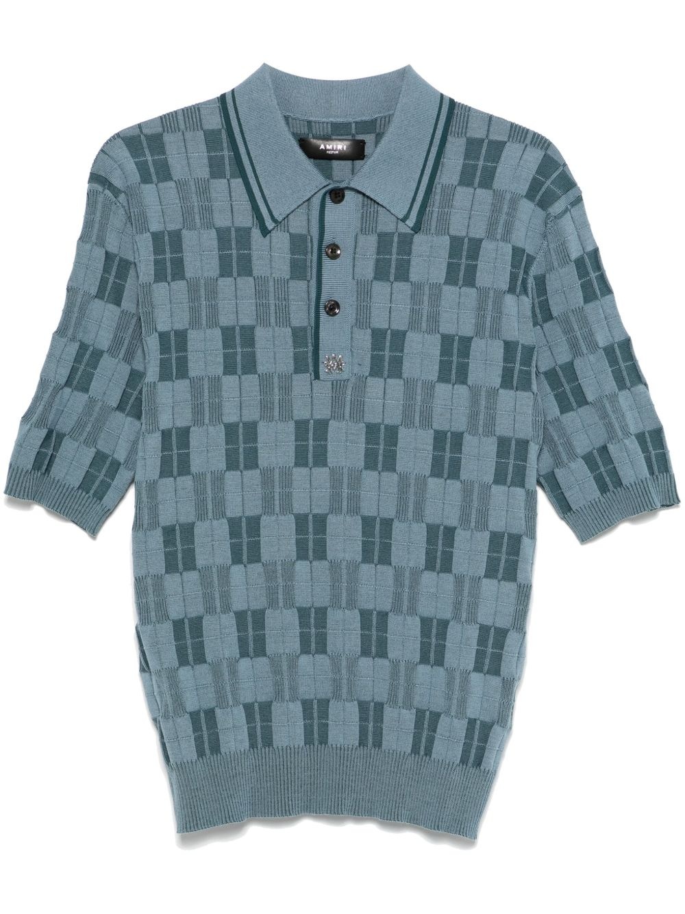 checked polo shirt - 1