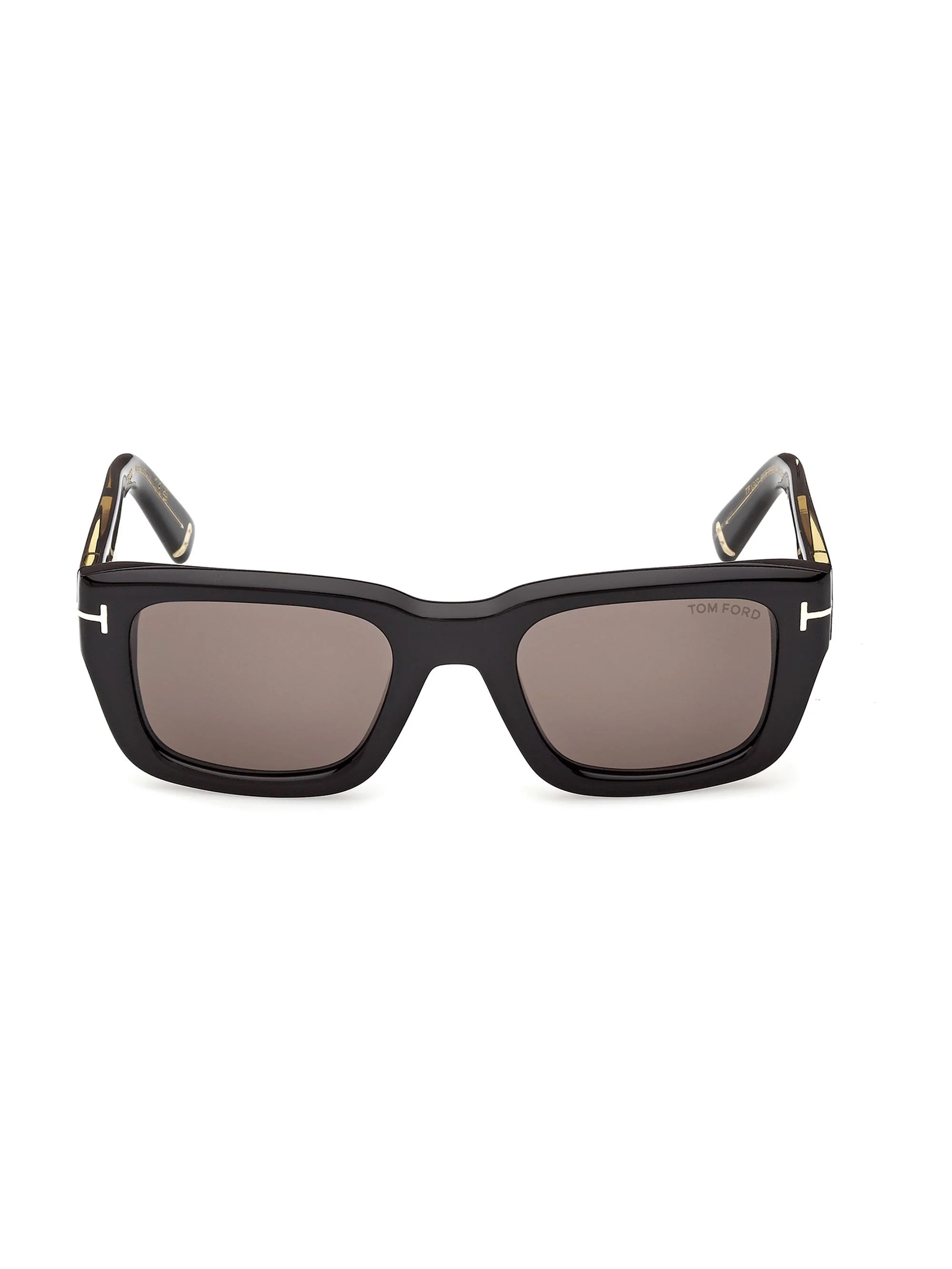 Men's Icon 52MM Rectangular Sunglasses - Shiny Black Smoke - 1