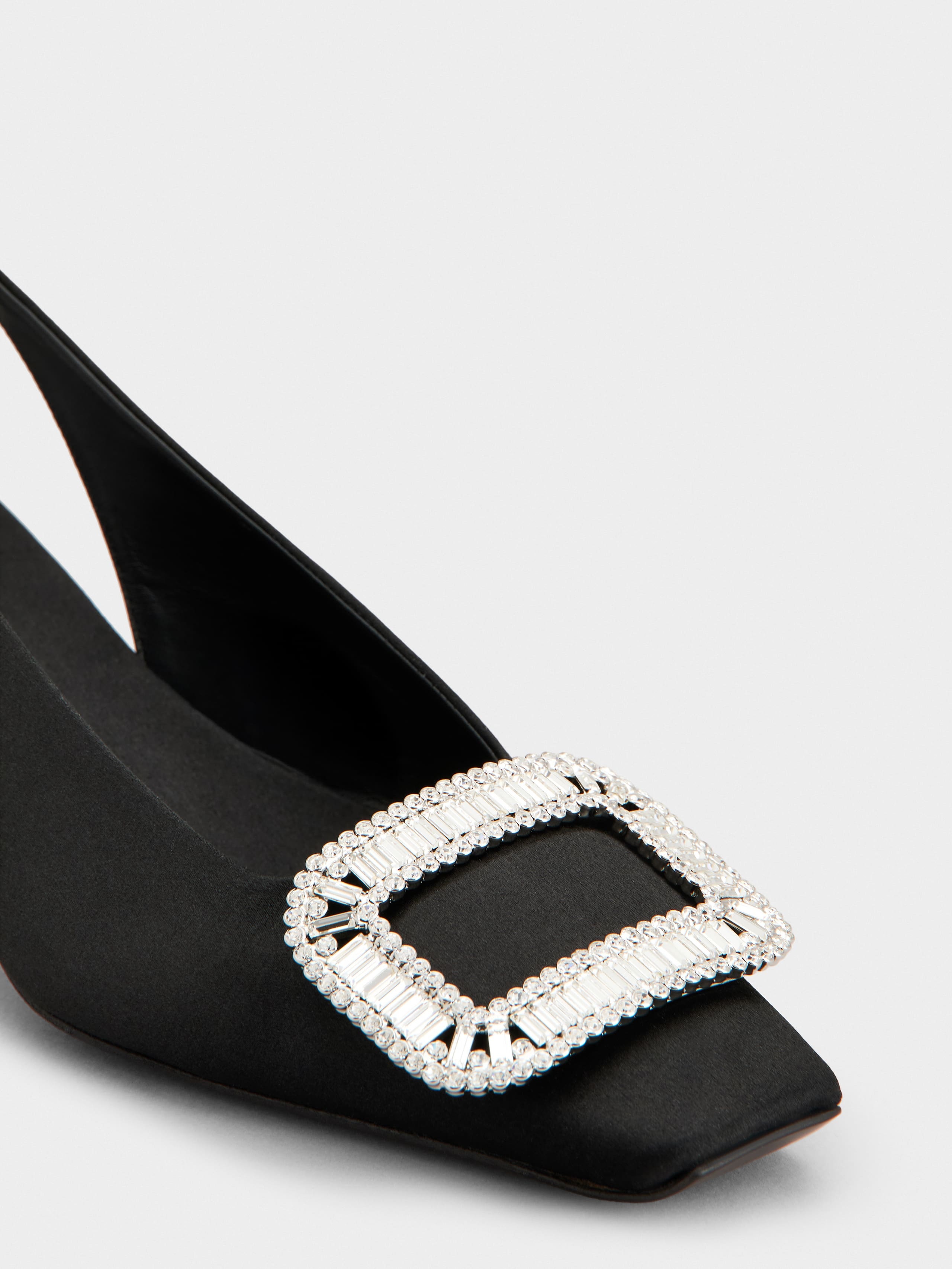 Belle Vivier Slingback Pumps in satin - 3